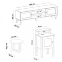 Ver imagem 5 de Sala de Estar Completa para Tv até 75 Polegadas Charlotte 3 Portas Carvalho/Menta - Pnr Móveis