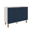Ver imagem 2 de Balcão de Cozinha Genialflex Iluminata 120cm sem Tampo Br/az