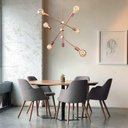 Ver imagem 3 de Lustre/Pendente Luminária Moderno Sputnik Circuit Retro Vintage 6 Lâmpadas E27:Cobre