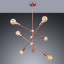 Ver imagem 2 de Lustre/Pendente Luminária Moderno Sputnik Circuit Retro Vintage 6 Lâmpadas E27:Cobre
