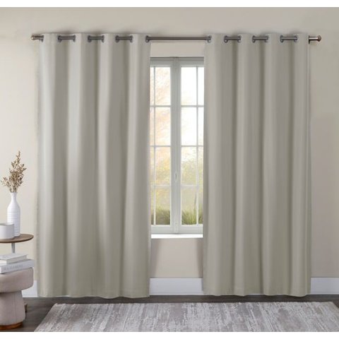 Cortina Blackout Mist 260x230cm Bege Becadecor