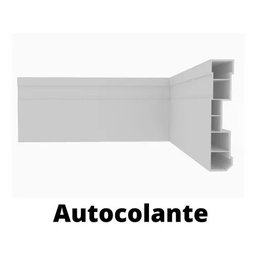 Rodapé De Pvc Branco 7cm Kit Com 10 Metros - Autocolante - 2