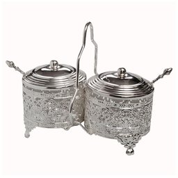 PORTA GELÉIA ZAMAC COM COLHER 2 PEÇAS Prestige - 1