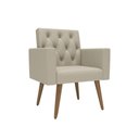 Ver imagem 4 de Design Exclusivo na Sala de Espera: Kit 3 Poltronas Capitonê Bege