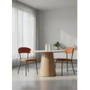 Ver imagem 1 de Kit 2 Cadeiras Jantar Belize Linho Terracota Tubo Preto