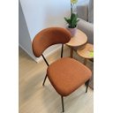 Ver imagem 4 de Kit 2 Cadeiras Jantar Belize Linho Terracota Tubo Preto