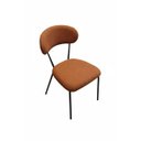 Ver imagem 5 de Kit 2 Cadeiras Jantar Belize Linho Terracota Tubo Preto