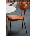 Ver imagem 2 de Kit 2 Cadeiras Jantar Belize Linho Terracota Tubo Preto