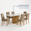 Ver mais imagens de Conjunto Sala de Jantar 6 Lugares Retangular Tampo Vidro MDF 180x90cm Mesa Diana e Cadeiras Espanha