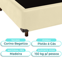 Ver imagem 2 de Cama Box Solteiro Bege Nature 78x188