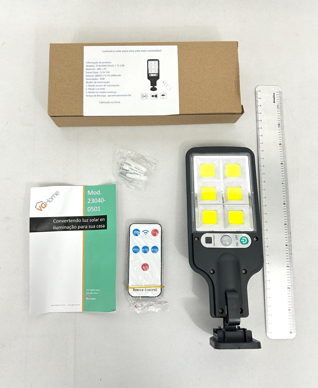 Luminária Solar Sensor e Controle Remoto Mini Street - 2