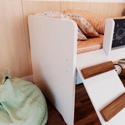 Cama Playground com Escorrega e Rampa Branco Lumi Completa Móveis - 3