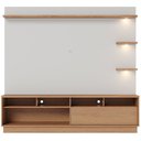 Ver imagem 4 de Estante Painel para TV 70 pol com LED Itapema C04 Freijó Off White Matte - Lyam Decor