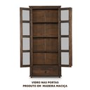Ver imagem 3 de Cristaleira Portas Em Vidro Madeira Maciça 1 Gaveta Imbuia Adira Shop JM