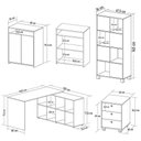 Ver imagem 6 de Conjunto Escritório Home Office 4 Peças Nil A06 Preto - Mpozenato