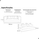 Ver imagem 5 de Sofá Bouclé Bege 3 Lugares Moderno Claro Elegante Sala Minimalista Moderno Organico Industrial