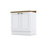 Balcão de Cozinha Americana 2 Portas C/tampo 80cm Branco - Henn - 1
