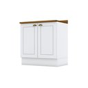 Ver imagem 1 de Balcão de Cozinha Americana 2 Portas C/tampo 80cm Branco - Henn