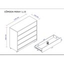 Ver imagem 5 de Cômoda Miray 4 Gavetas - Freijo