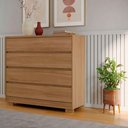 Ver imagem 3 de Cômoda Miray 4 Gavetas - Freijo