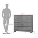 Ver imagem 4 de Cômoda Miray 4 Gavetas - Freijo