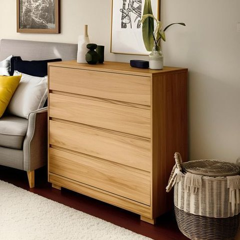 Cômoda Miray 4 Gavetas - Freijo