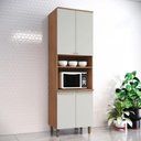 Ver imagem 4 de Armário Paneleiro Torre Quente 1 Forno Requinte Nature Areia Hp – Henn