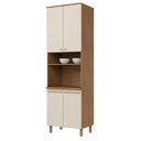 Ver imagem 1 de Armário Paneleiro Torre Quente 1 Forno Requinte Nature Areia Hp – Henn