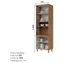 Ver imagem 3 de Armário Paneleiro Torre Quente 1 Forno Requinte Nature Areia Hp – Henn