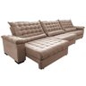 Sofá Retrátil e Reclinável 3,55m Molas Ensacadas Cama inBox Big Space com Bordado 3D Velusoft - 7