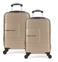 Ver imagem 2 de Conjunto com 4 Malas para Viagem Polo King Luxcell - Cor Champanhe - Material em Abs