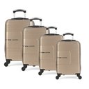 Ver imagem 1 de Conjunto com 4 Malas para Viagem Polo King Luxcell - Cor Champanhe - Material em Abs