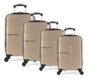 Ver imagem 1 de Conjunto com 4 Malas para Viagem Polo King Luxcell - Cor Champanhe - Material em Abs