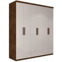Ver imagem 6 de Guarda Roupa Casal Elisa 6 Portas de Bater 3 Gavetas MDP MDF Malbec Off White Framar