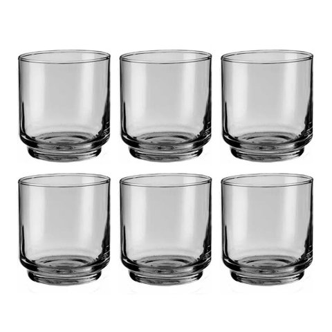 Conjunto 6 Copos Baixo Drink Vidro Jerico 295ml