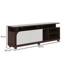 Ver imagem 2 de Rack para Tv até 75 Polegadas Jurerê 2 Portas Ripado Nogueira Real/off White Matte - Colibri