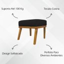 Ver imagem 3 de Kit 2 Puffs Decorativos para Sala Firenze Retangular Tecido Sintético