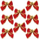 Ver imagem 1 de Kit 96 Laços de Bolinhas Natalino Pingentes Árvore Natal 6cm