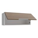 Ver imagem 5 de Armário Aéreo Madesa Stella 80 cm 1 Porta Basculante Branco/Rustic