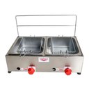 Ver imagem 4 de Kit Lanchonete Mesa de Manipulação 120x55cm + Fritadeira a Gás 2 Cuba + Chapa a Gás 90cm