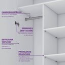 Ver imagem 6 de Guarda-Roupa Modulado e Bicama Solteiro Reversível Infantil Wave Casatema MadeiraOriginals Branco/Marrom