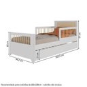 Ver imagem 3 de Guarda-Roupa Modulado e Bicama Solteiro Reversível Infantil Wave Casatema MadeiraOriginals Branco/Marrom