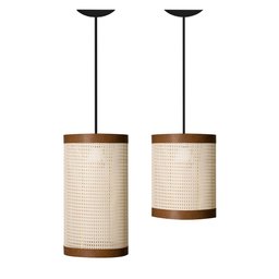 Conjunto Luminária Eclipse Essence Redondo Fio Preto 150cm - 2