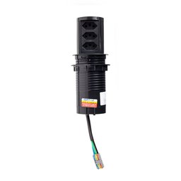 Torre de Tomada Automática 3 Tomadas Ultra Potência Fio 4mm Preto - 3 Torre de Tomada Automática 3 Tomadas Ultra Potência Fio 4mm Preto - 3