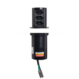 Torre de Tomada Automática 3 Tomadas Ultra Potência Fio 4mm Preto - 1 Torre de Tomada Automática 3 Tomadas Ultra Potência Fio 4mm Preto - 1
