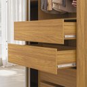 Ver imagem 5 de Guarda Roupa Casal Ambiente Riva 22515k com Espelho Cinamon Touch Off White Flex - Demóbile