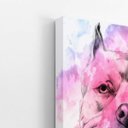 Ver imagem 3 de Quadro Cachorro Pitbull Aquarela Tinta Canvas 30x40cm
