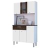 Kit Cozinha Compacta Armário Pan 06 Portas Branco/white/petróleo - Kit's Paraná Kit's Paraná - 1