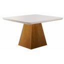 Ver imagem 1 de Mesa de Jantar Quadrada com Vidro 1,35x1,35m - Rubi - Móveis Mundial