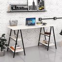Ver imagem 2 de Mesa Escrivaninha Cavalete 150cm Estilo Industrial Prisma C08 - Mpozenato